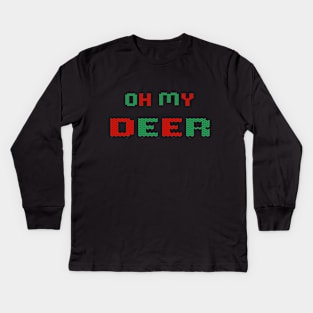 Oh my Deer ugly christmas sweater design Kids Long Sleeve T-Shirt